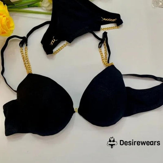 CHAIN LINE THIN PAD BRA SET